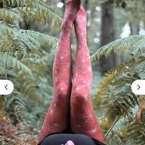 Snag Spidysense Root Beer Spider Web Patterned Tights D